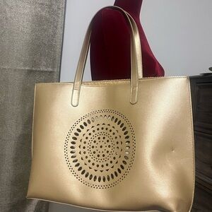 Neiman Marcus Elegant Gold Tote Bag